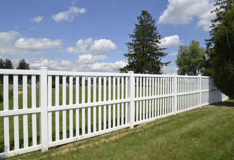 Gray Vinyl Fence Installation